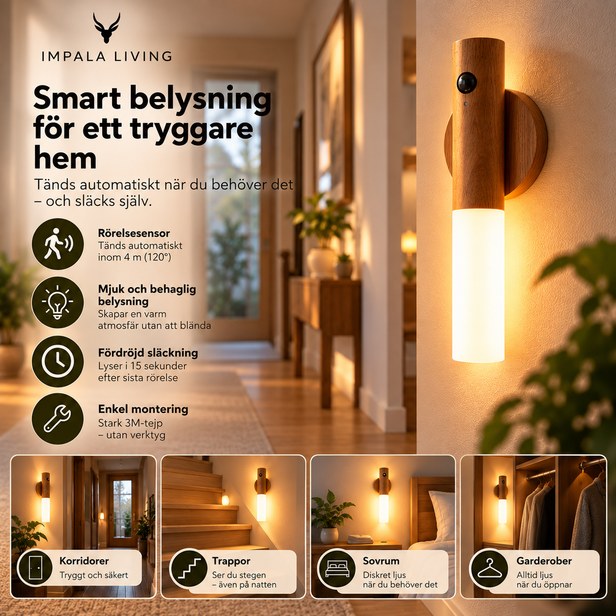Trådlös nattlampa