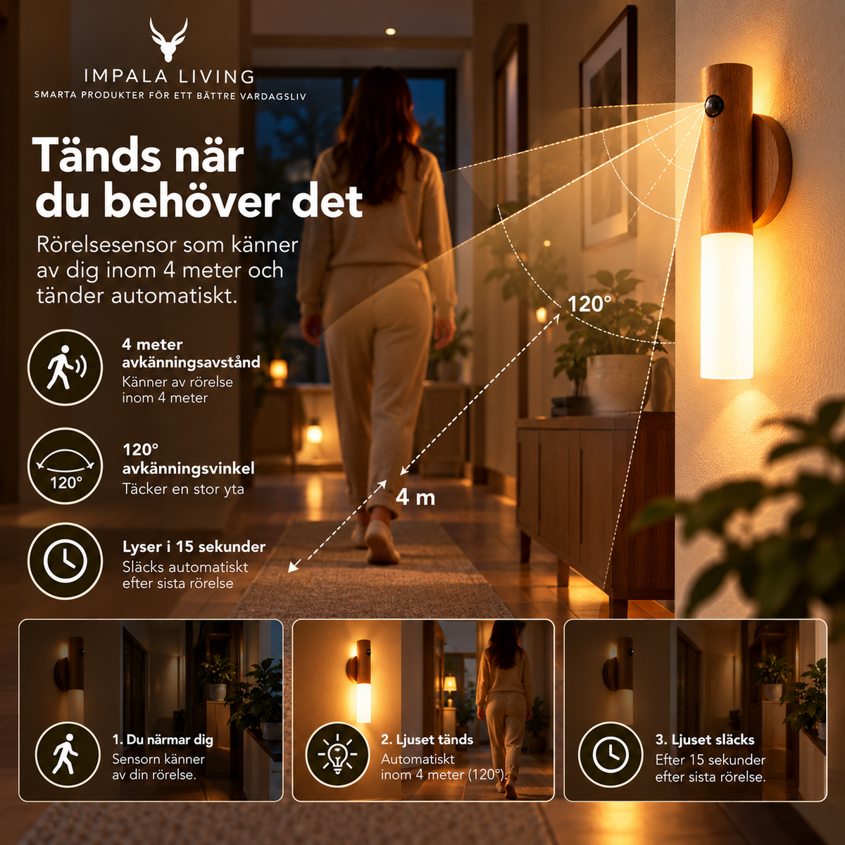 Trådlös nattlampa