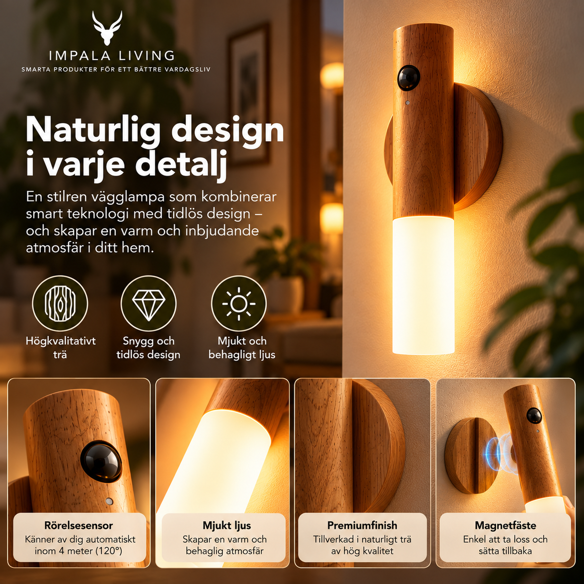 Trådlös nattlampa