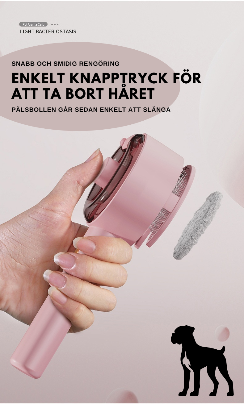 Husdjursborste med ångfunktion