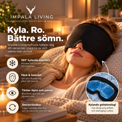 Migränlindrande kylhuva