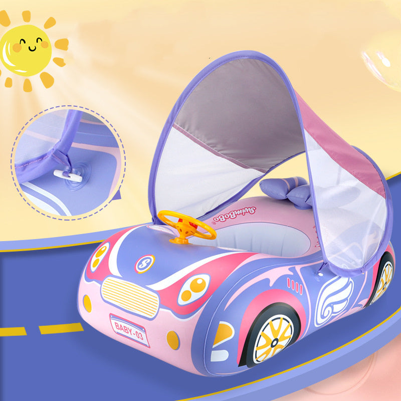 Uppblåsbar bil med solskydd